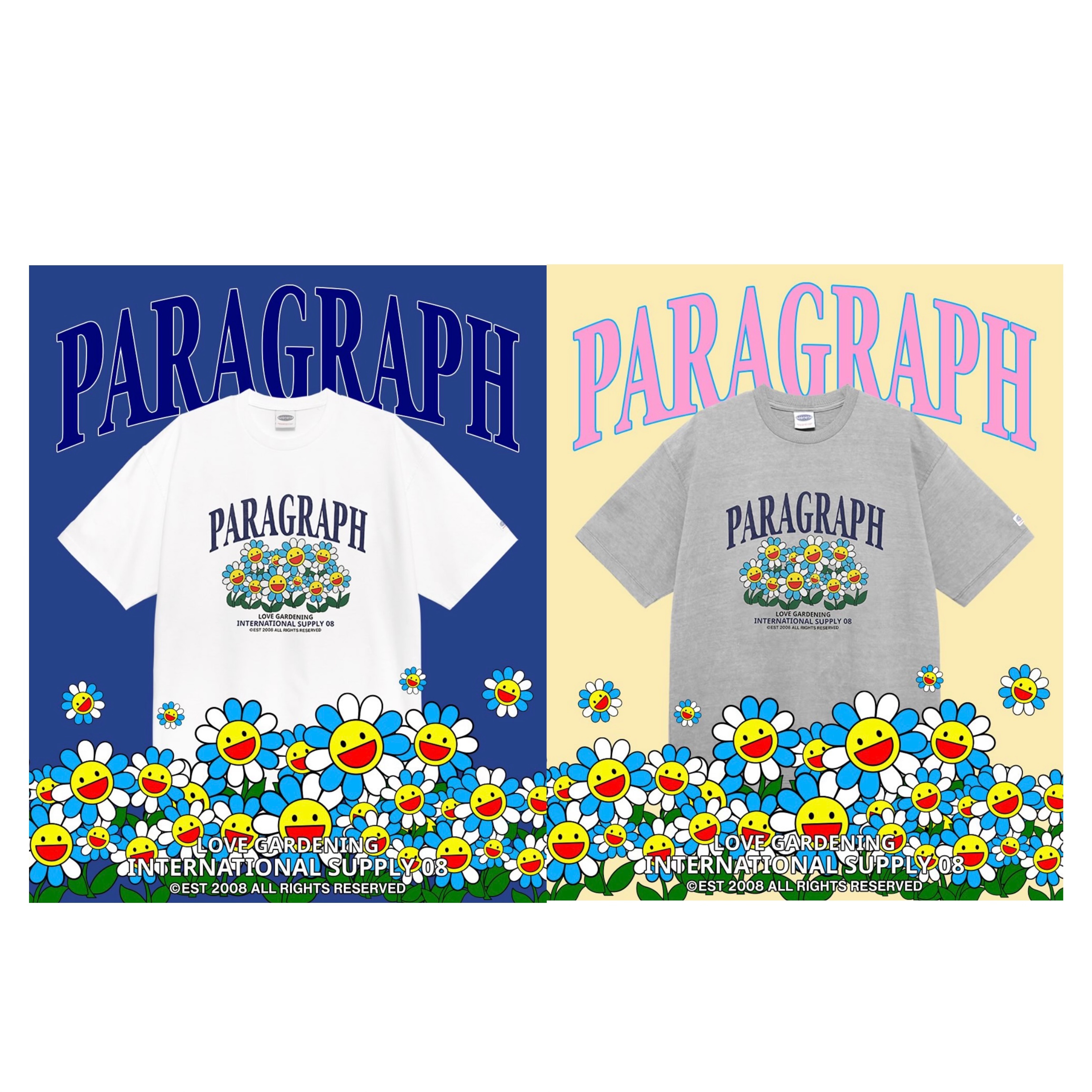 [Paragraph] 字母花花印花短T