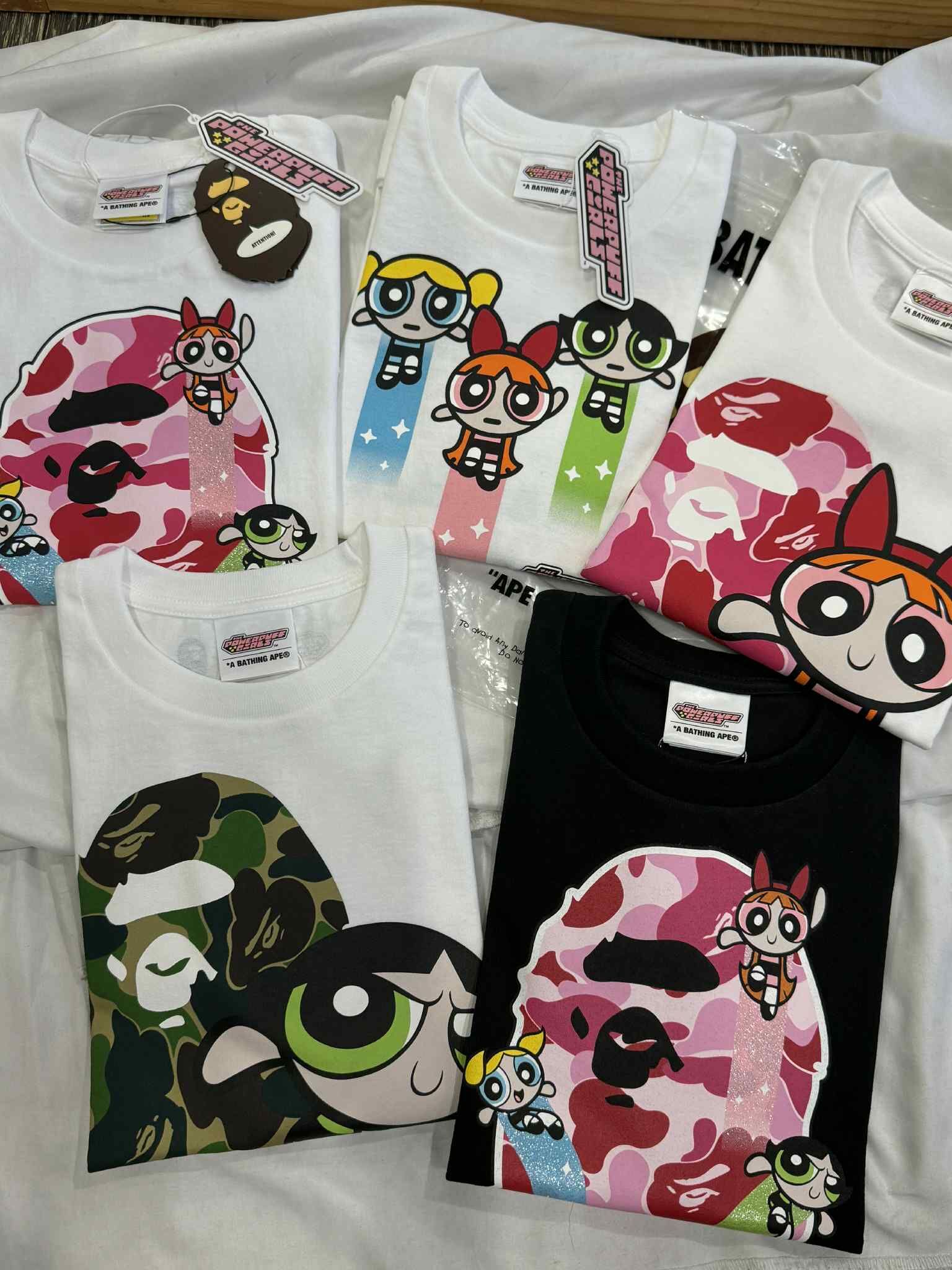 BAPE X THE POWERPUFF GIRLS 飛天小女警 聯名短T