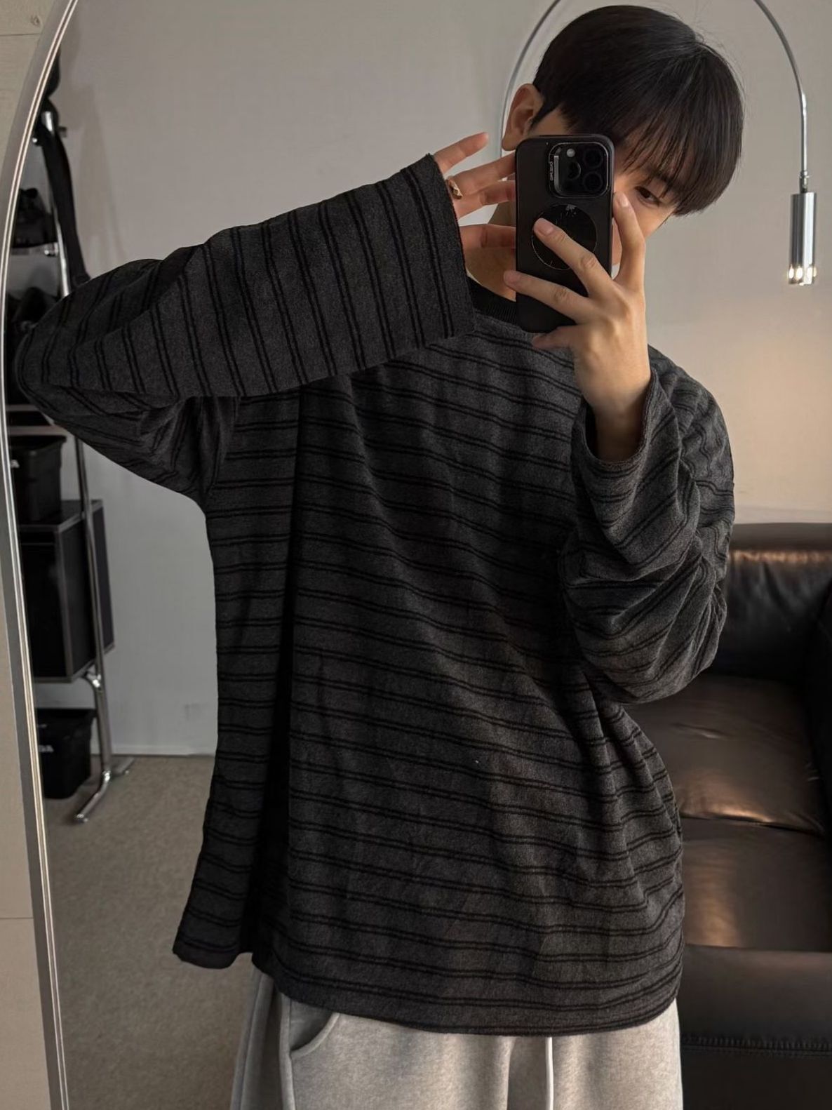 橫間長袖衫 tap-097T