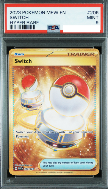 POKEMON ENGLISH MEW EN 206/165 PSA9