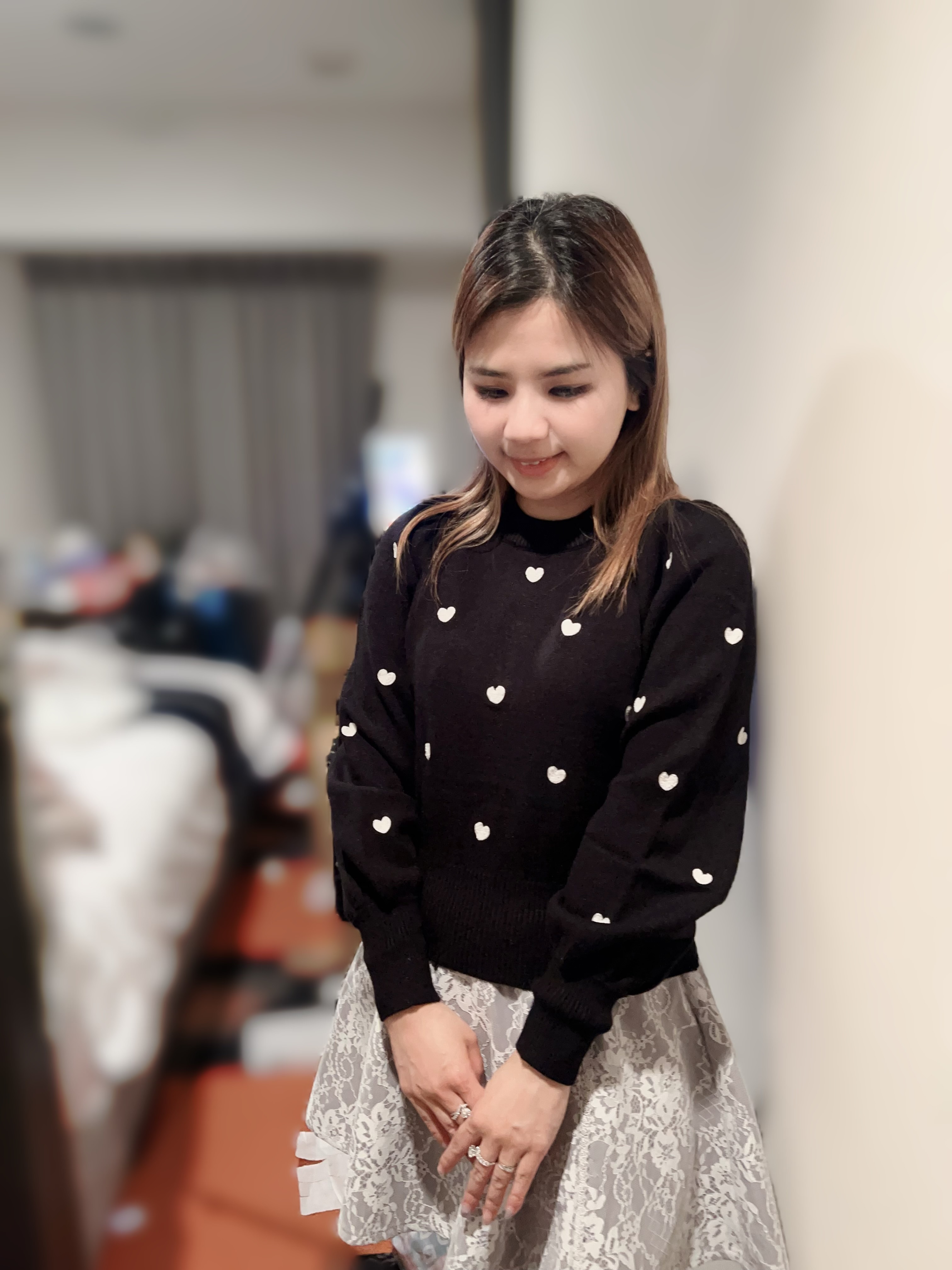 （現貨 黑） JK23   日牌 An Mille 心心上衣   胸38  -46   長 19.5   $599