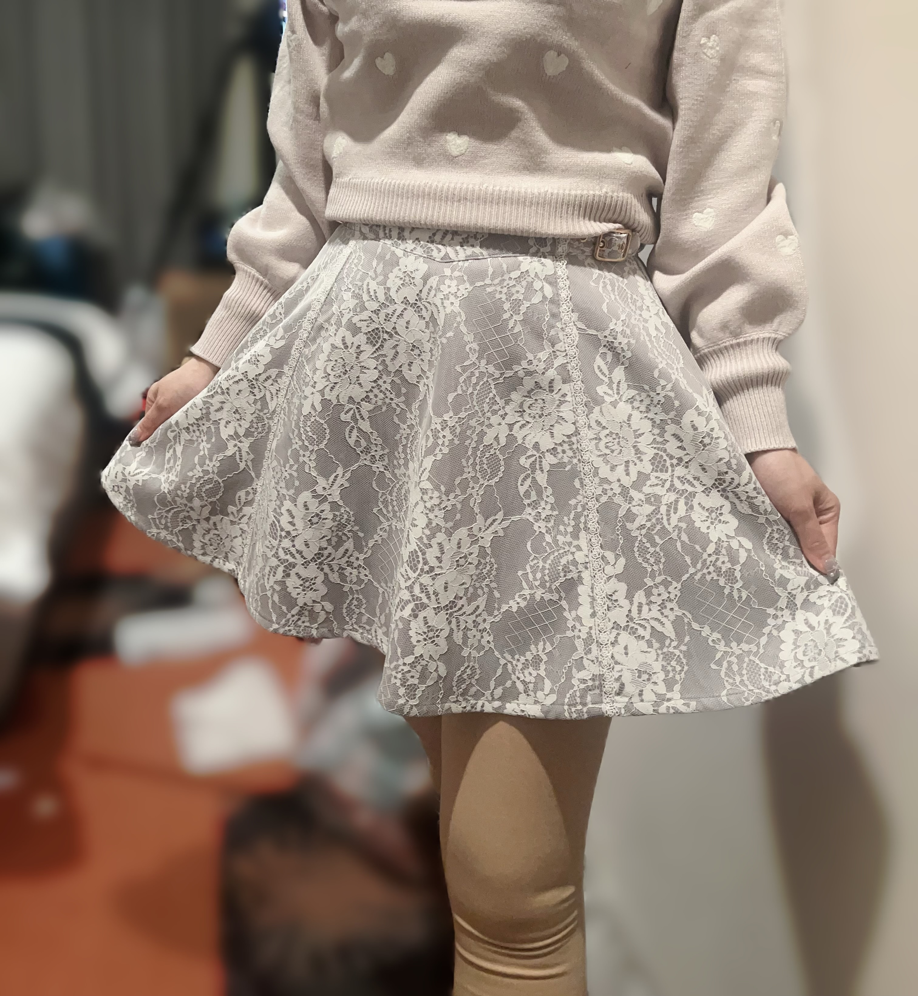 (現貨) JK67  日牌rojita 裙褲  腰26-30 長16.5 hip42-48    $649