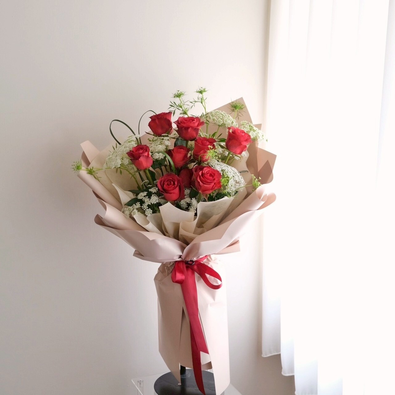 鮮花花束 / 進口紅玫瑰花束+草花