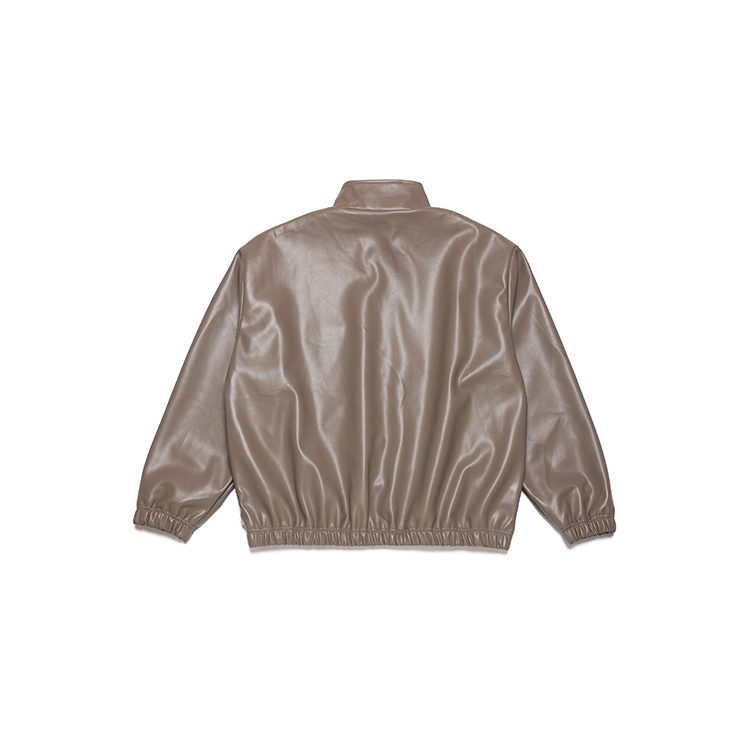 JUDGE PU LEATHER ZIP TRACK JACKET
