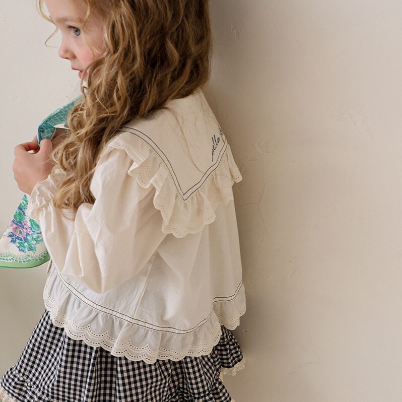 90-140 荷葉大翻領襯衫 2色