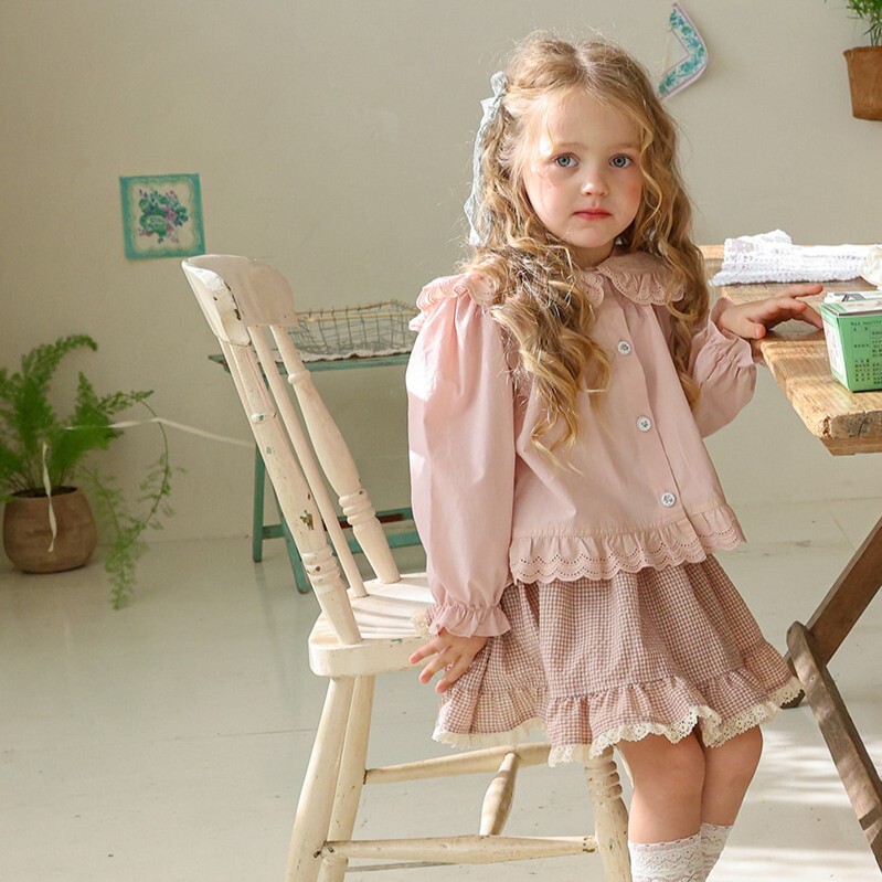 90-140 荷葉大翻領襯衫 2色