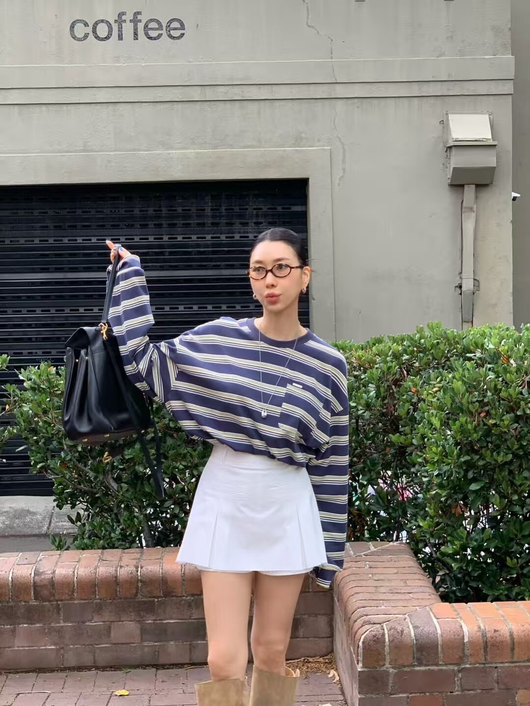 橫線口袋polo上衣