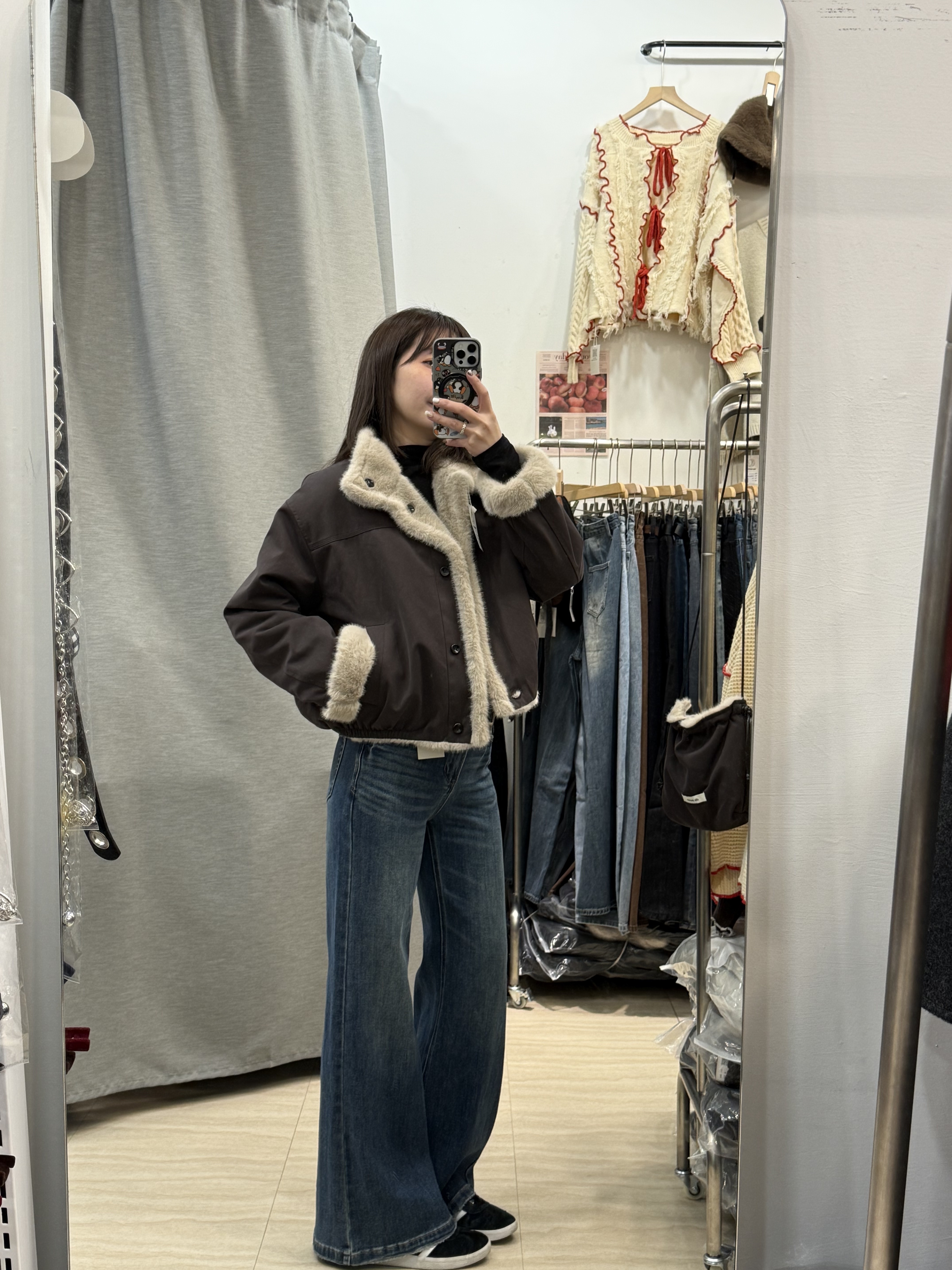 兩面穿附小包毛毛外套（任兩件半價）