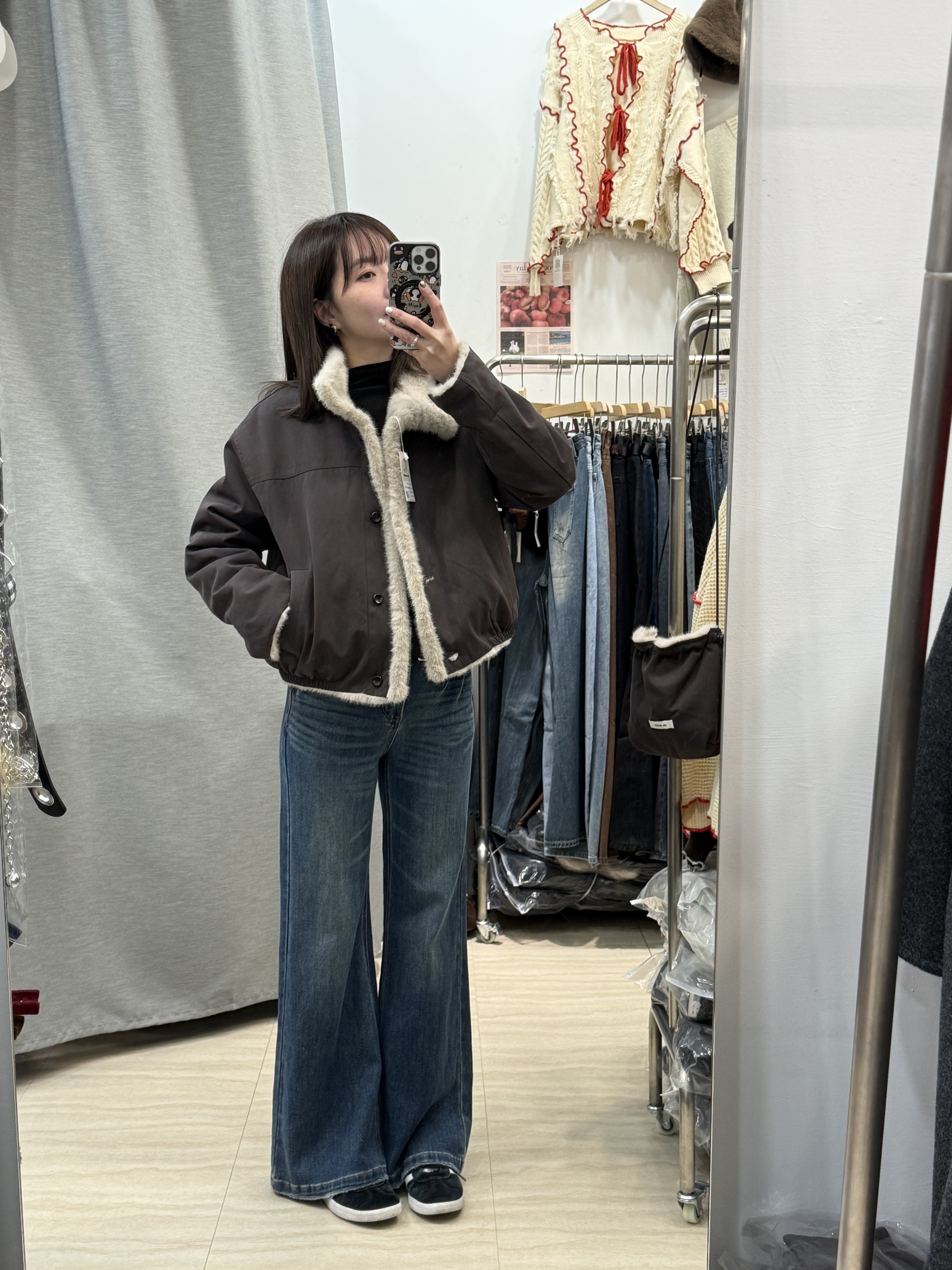 兩面穿附小包毛毛外套（任兩件半價）