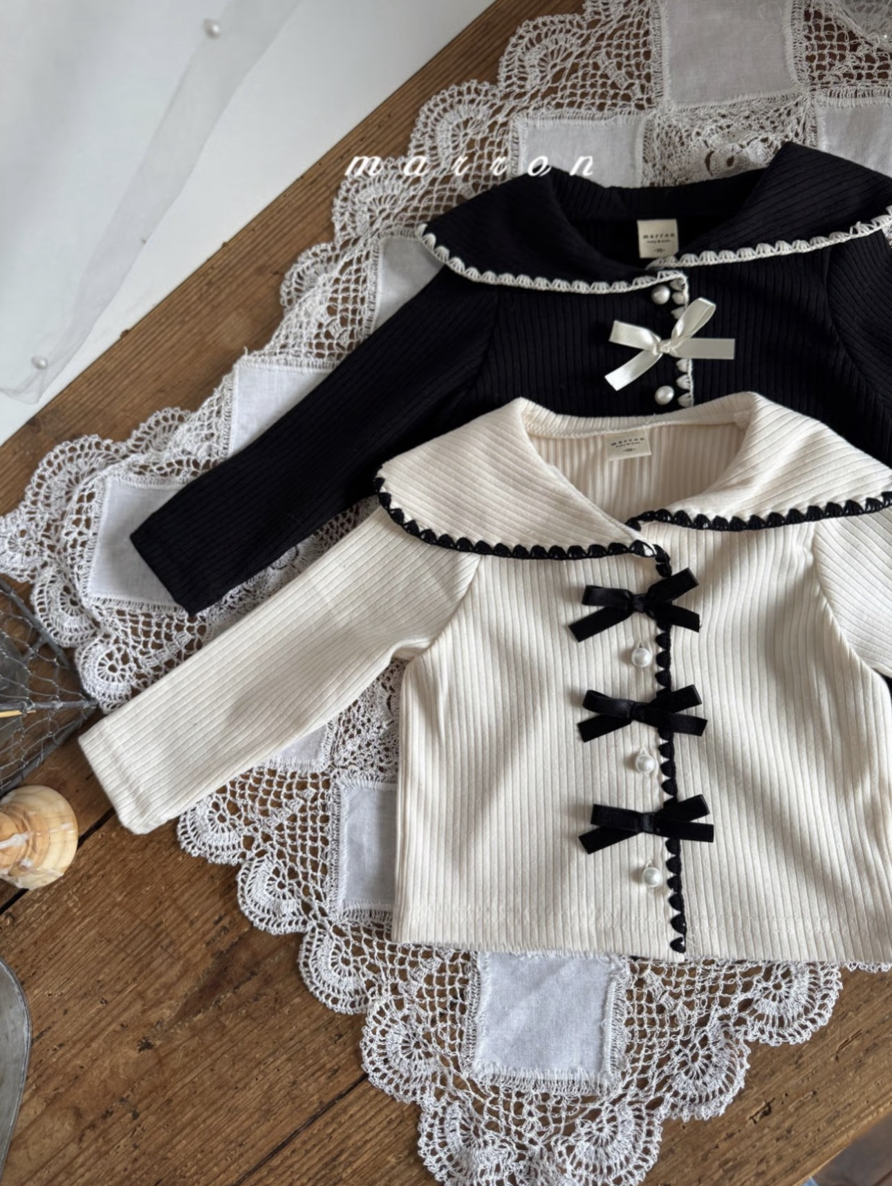 Marron Sarah Ribbon Cardigan