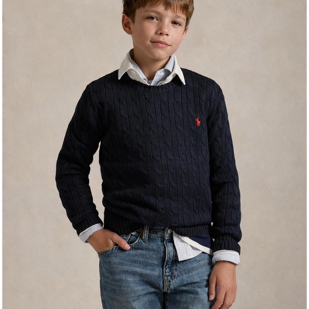 OBS267 Polo Ralph Lauren 童裝經典麻花針織冷衫