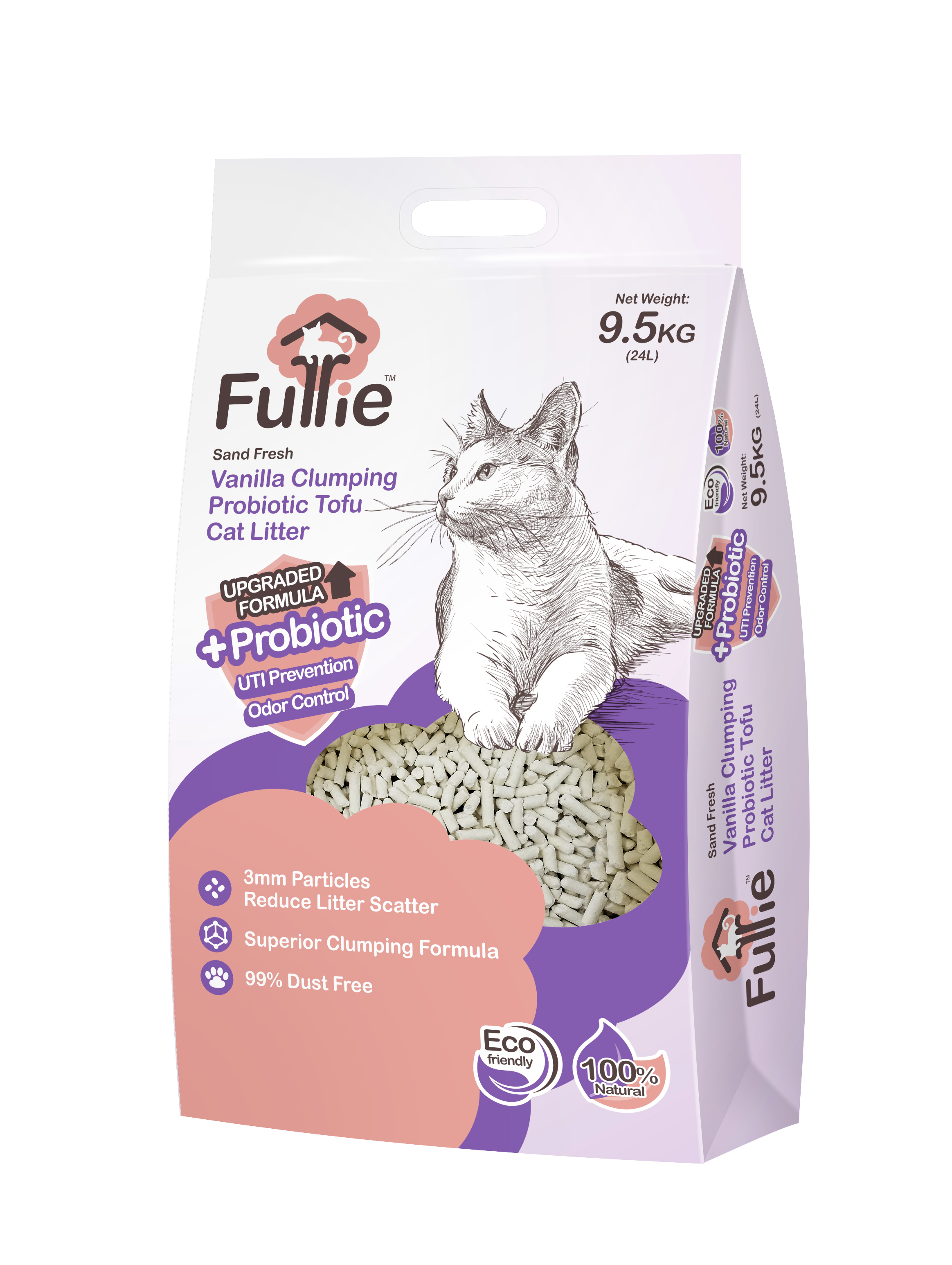 芙莉爾 幼條狀天然豆腐粟米砂 24L (9.5kg)