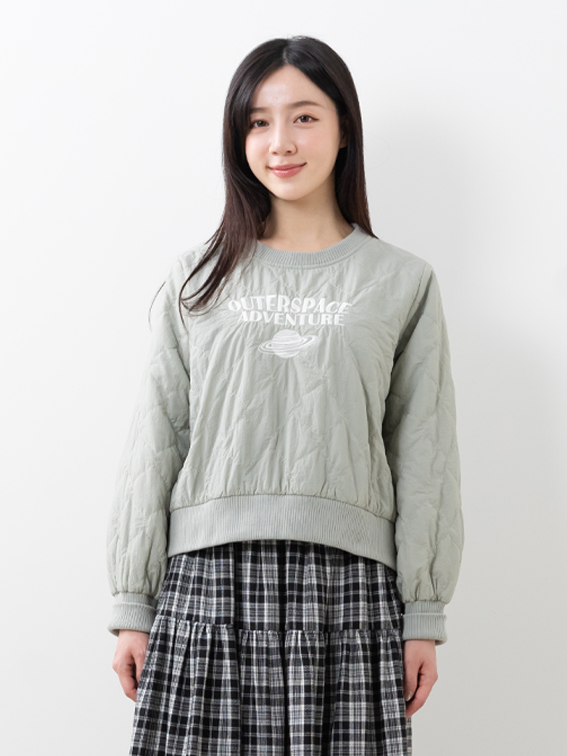 土星絎縫鋪棉短版上衣