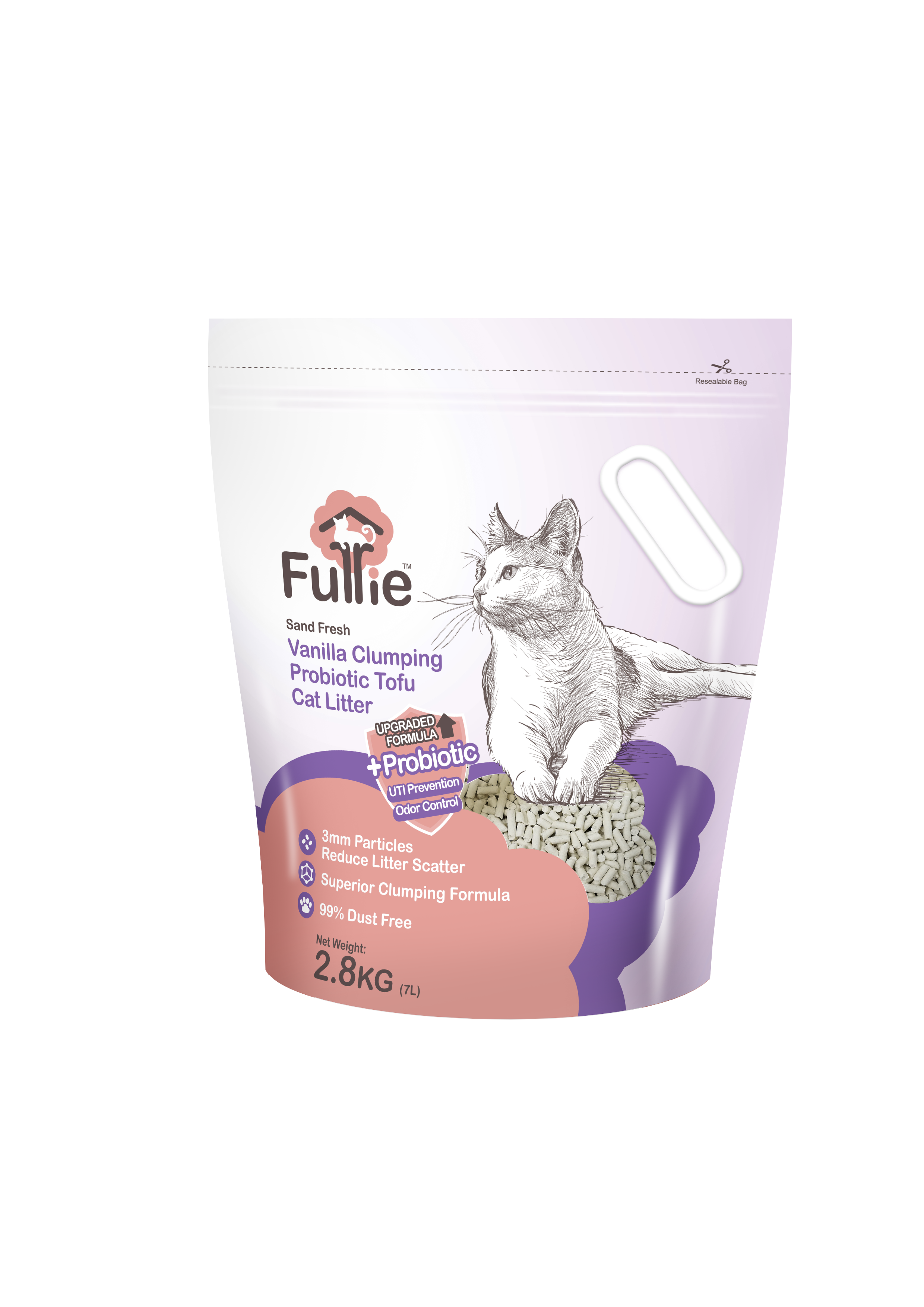 芙莉爾 幼條狀天然豆腐粟米砂 7L (2.8kg)