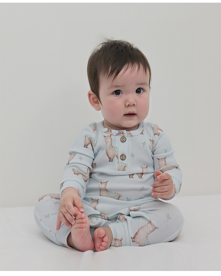 北歐風印花連身衣(66-90)