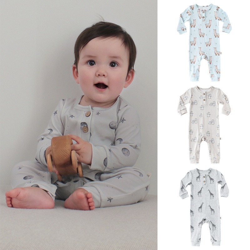 北歐風印花連身衣(66-90)