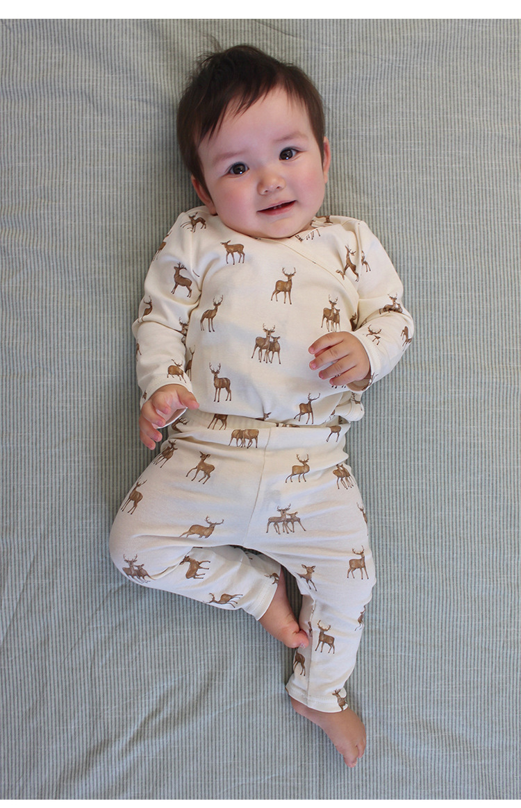 滿印側開包屁衣套裝(66-90)