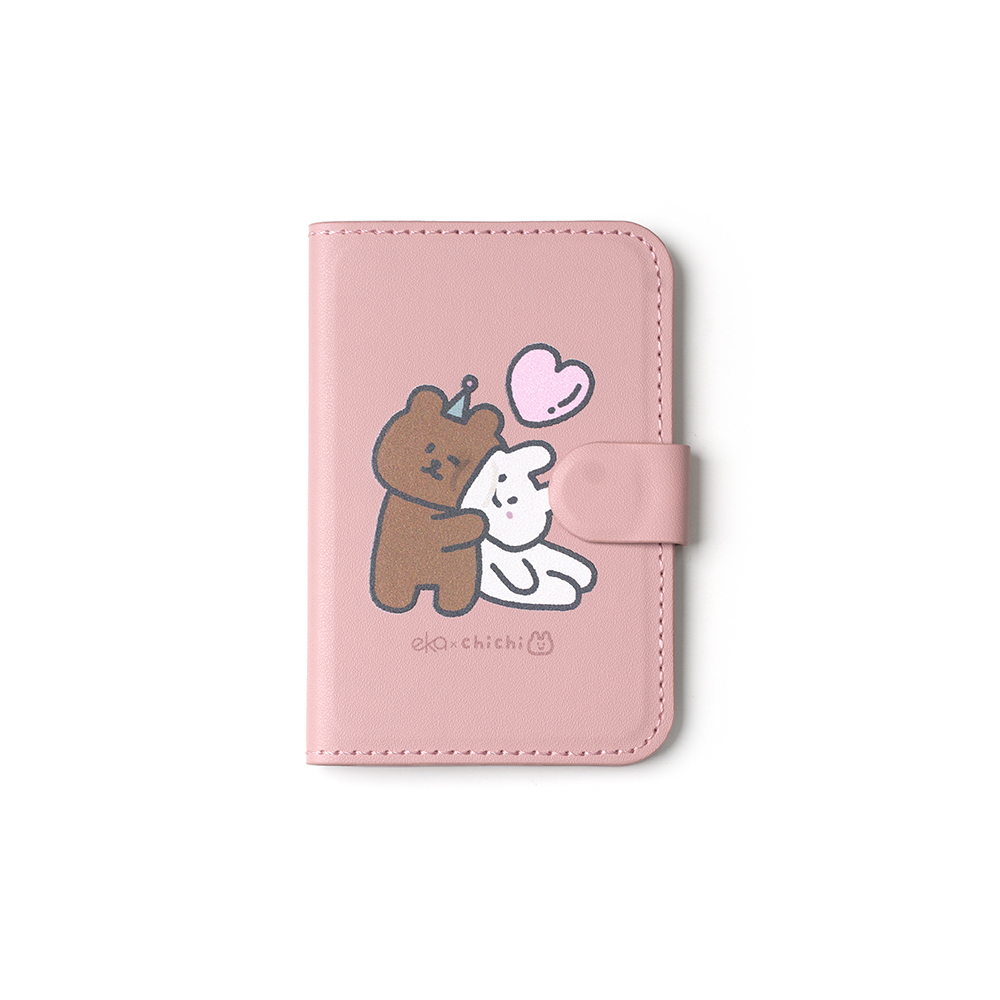 【ekax x 87小兔】多卡磁吸皮革卡包-暖暖貼臉