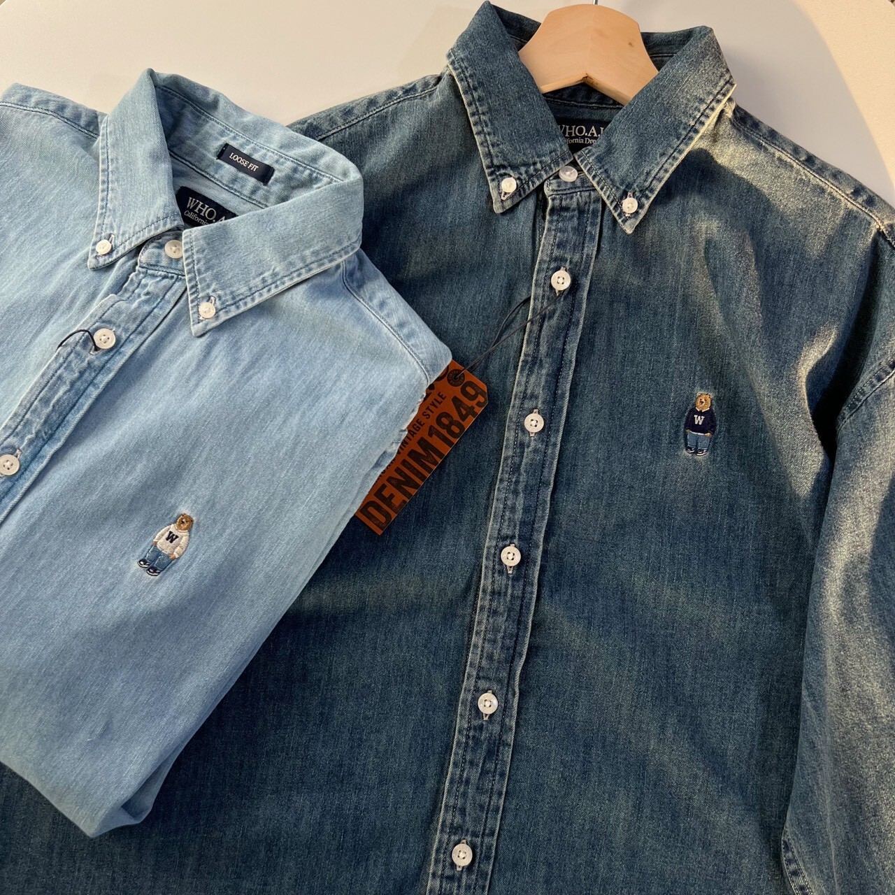 WHO.A.U 刺繡牛仔襯衫