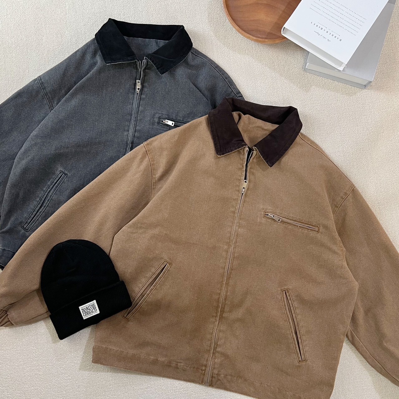 9615 燈芯絨領水洗外套