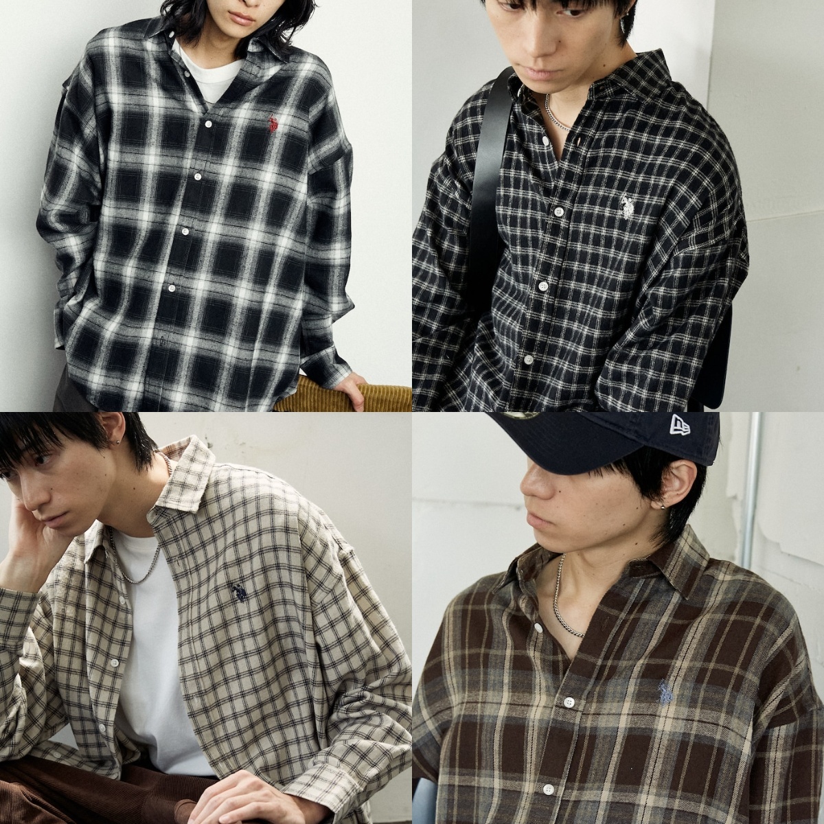 限時折扣預購┃U.S. POLO ASSN. 刺繡 寬鬆 法蘭絨格紋襯衫