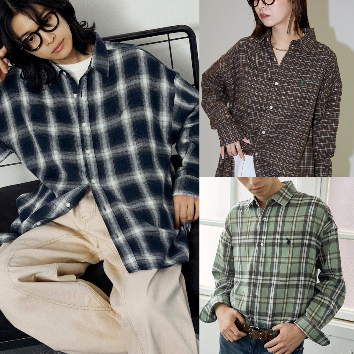 限時折扣預購┃U.S. POLO ASSN. 刺繡 寬鬆 法蘭絨格紋襯衫