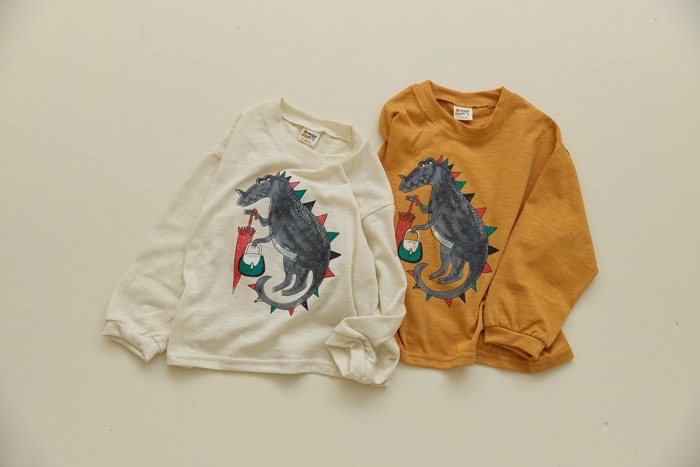 手繪漫畫恐龍上衣