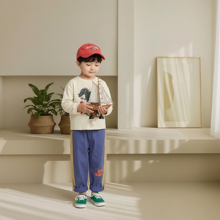 手繪漫畫恐龍上衣