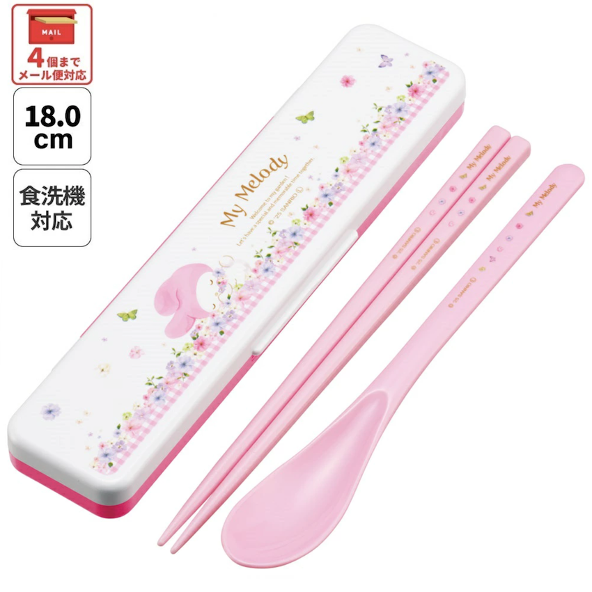 日本製 2026 新版 Skater 18 CM筷子匙羹套裝 - My Melody