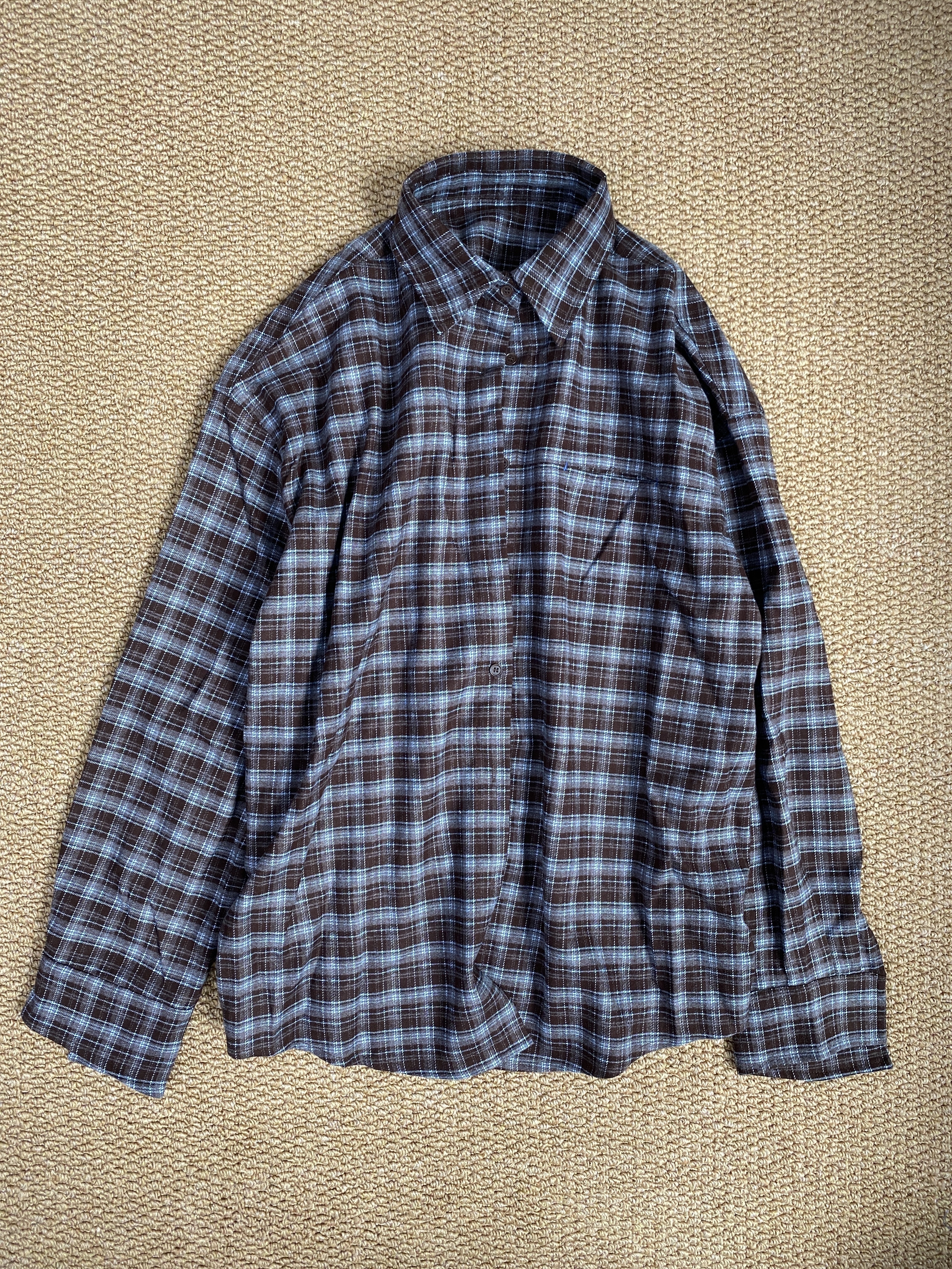 W00091藍咖格紋襯衫