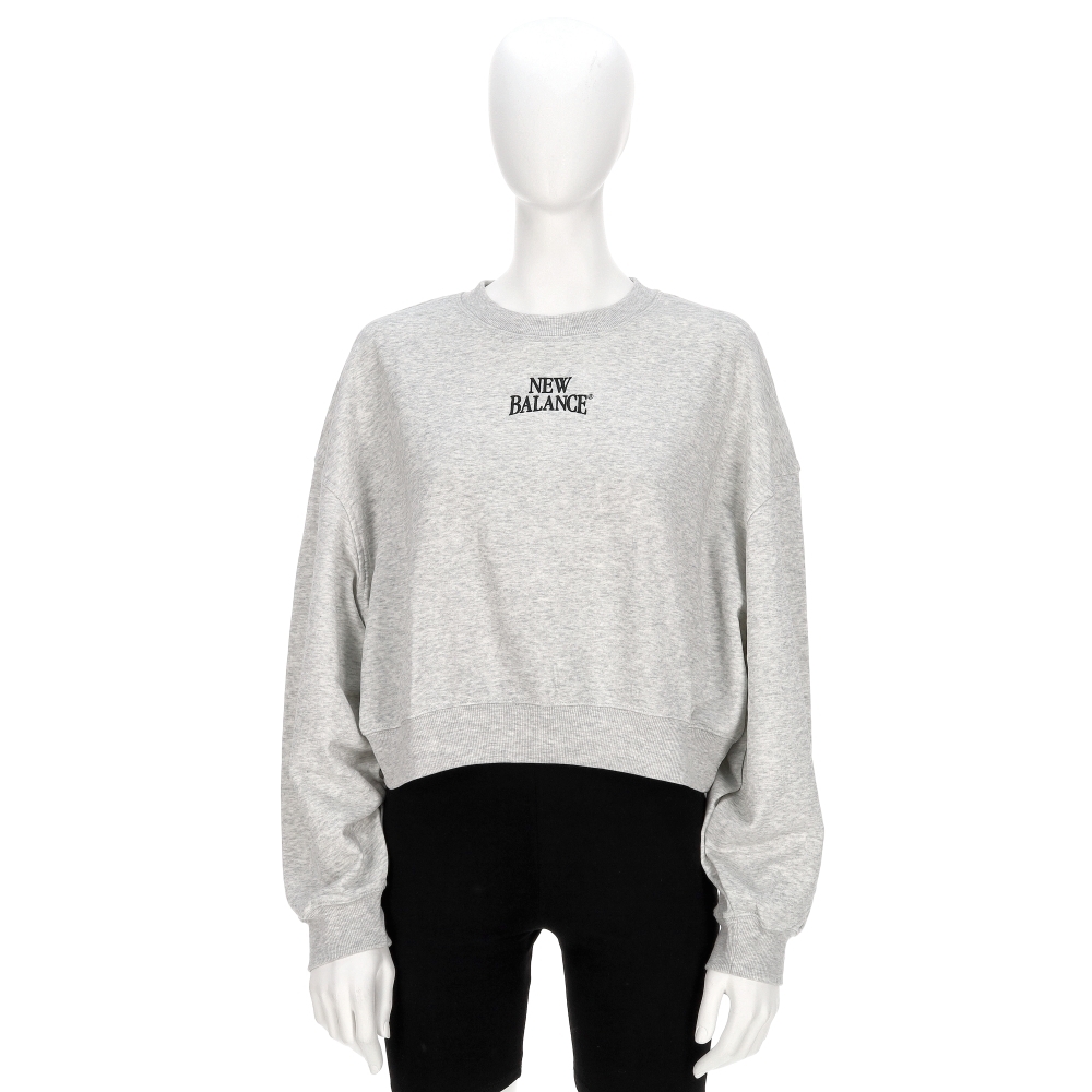 New Balance 女款 淺灰色 NB 圓領 衛衣 上衣 長袖 WT61L6T3AHH