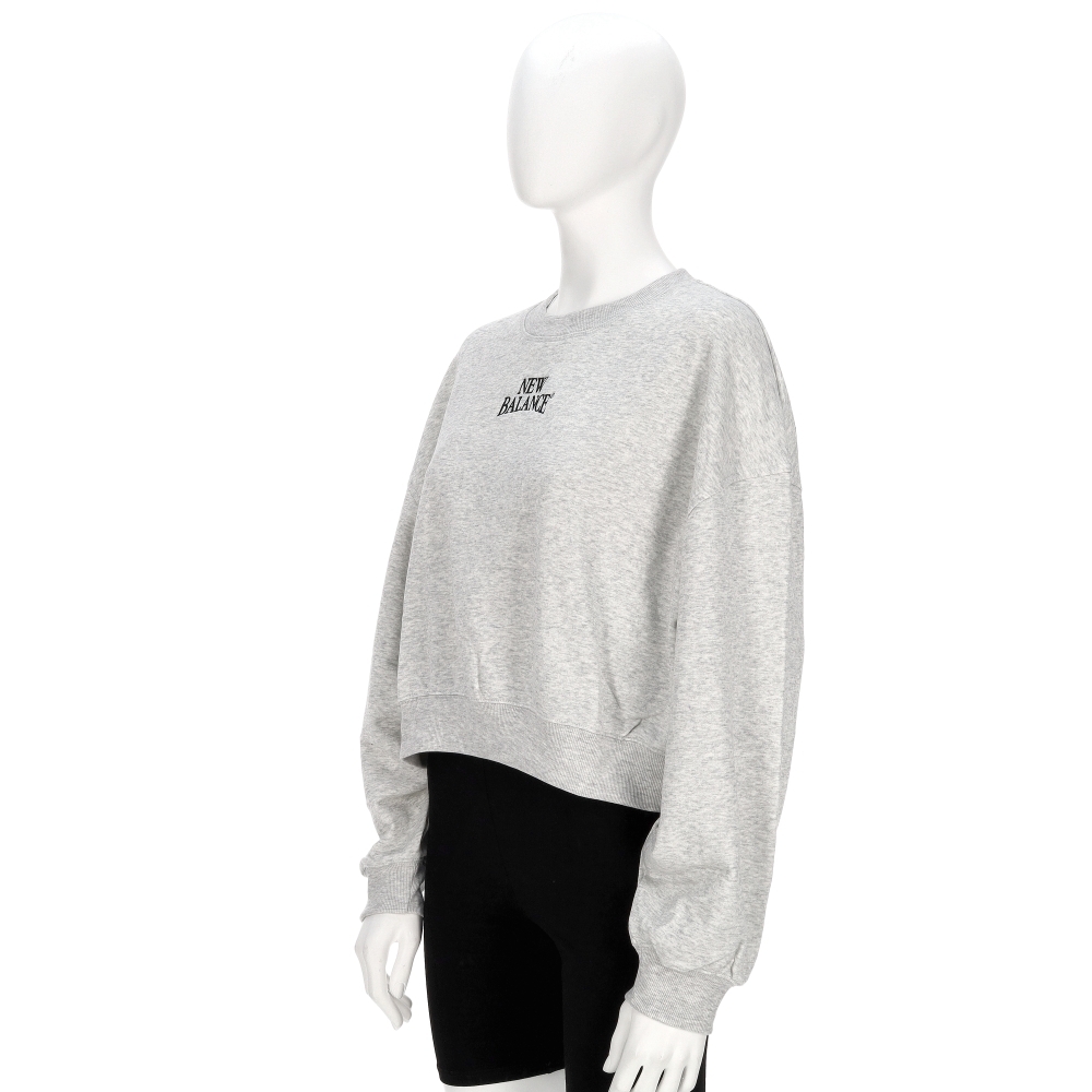 New Balance 女款 淺灰色 NB 圓領 衛衣 上衣 長袖 WT61L6T3AHH