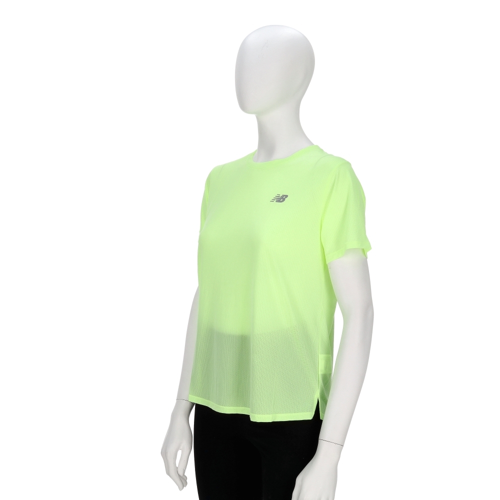New Balance 女款 螢光綠色 運動 圓領 透氣 休閒 上衣 美規 短袖 WT41253AB3