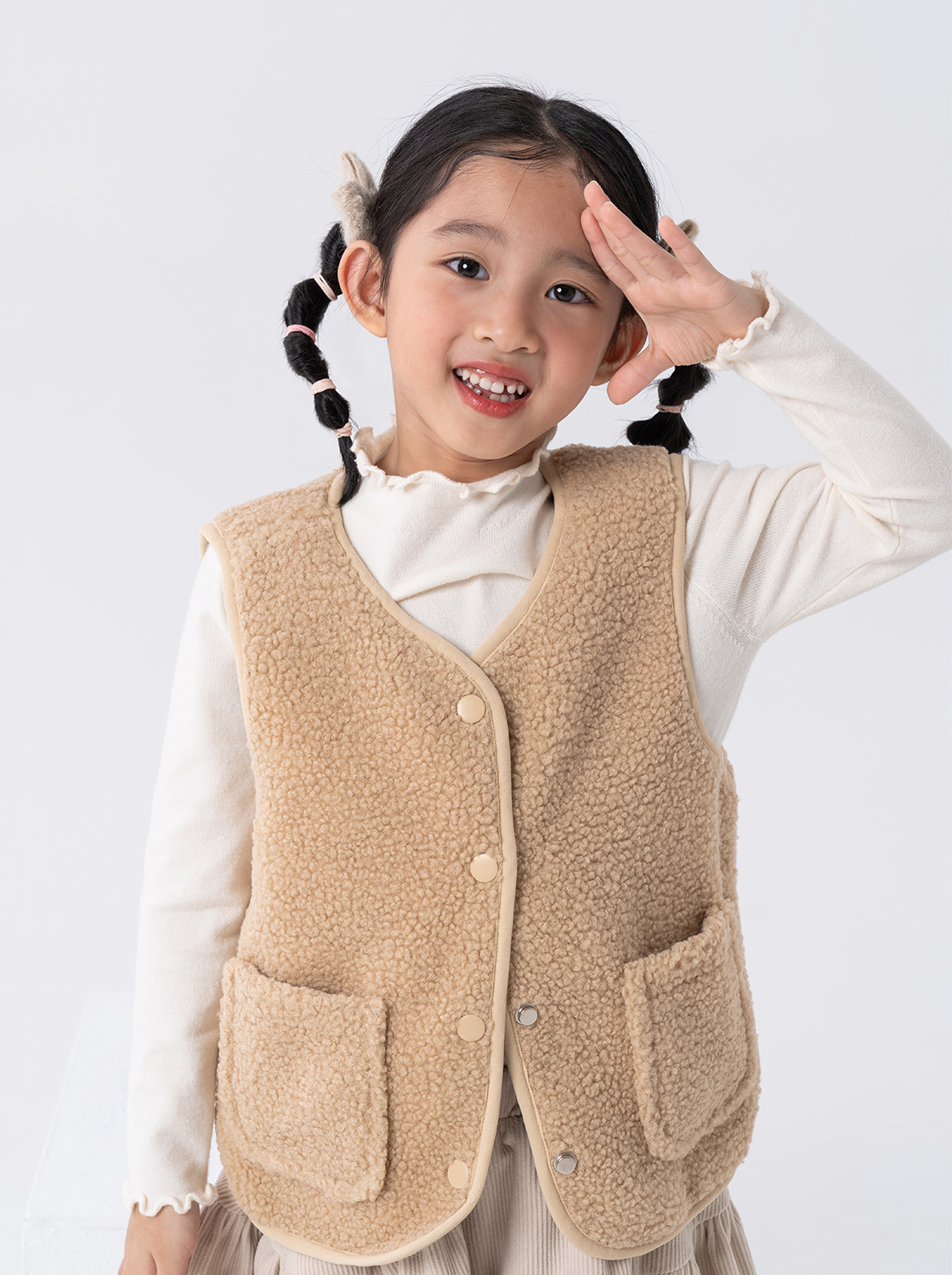 童裝顆粒羊羔毛背心【童裝】【親子款】