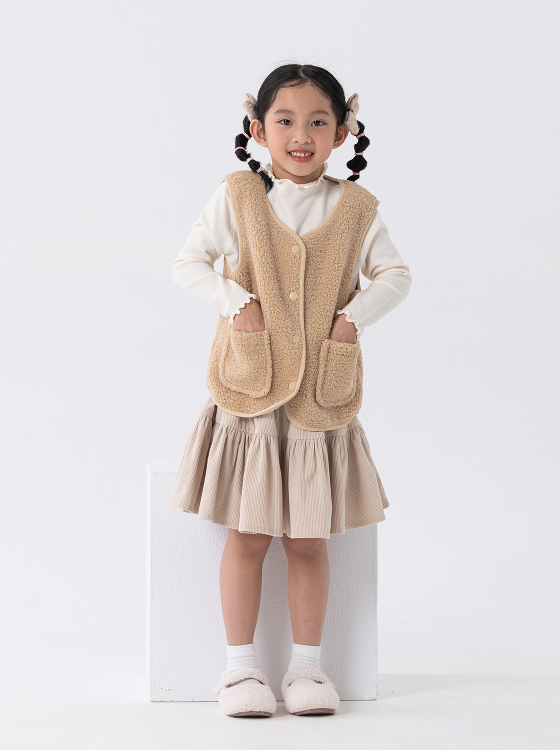 童裝顆粒羊羔毛背心【童裝】【親子款】