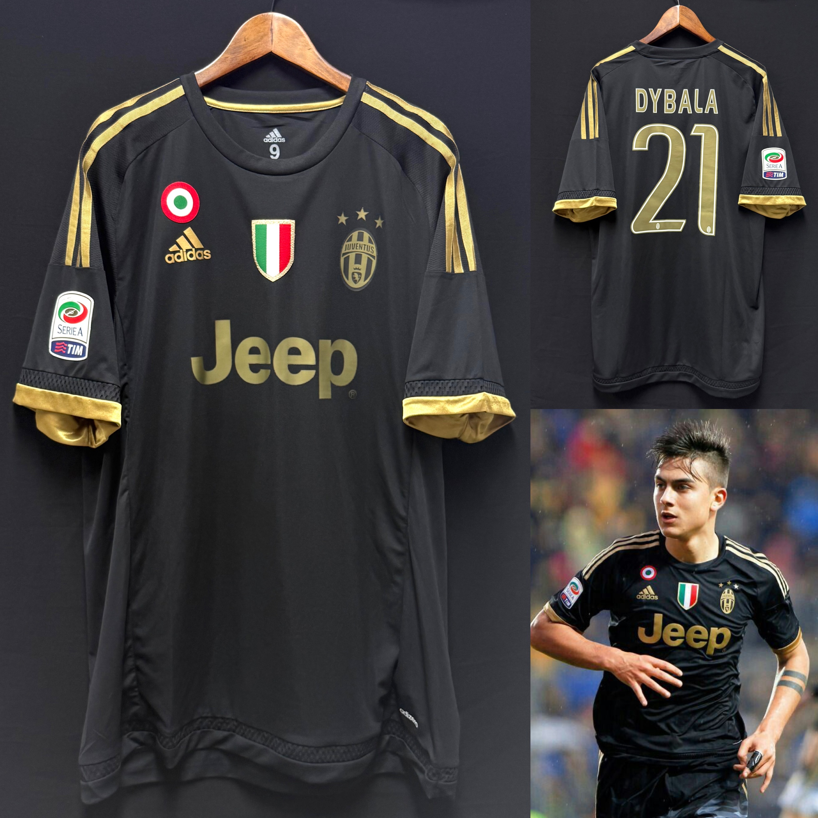 (Player Issue) Juventus 2015-2016 Adidas Third Player Issue Shirt #21 DYBALA