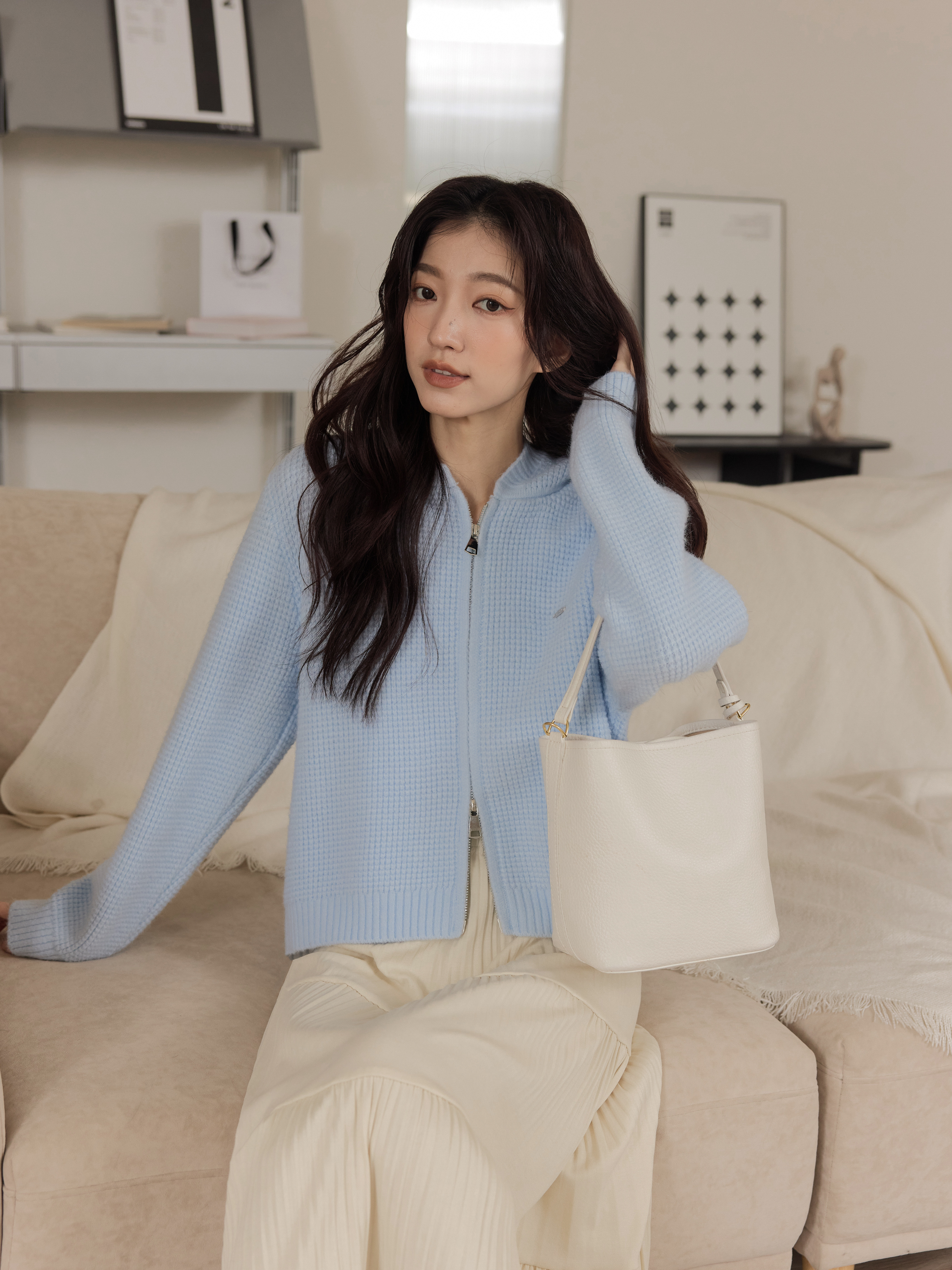 推薦款 軟萌華夫格親膚針織