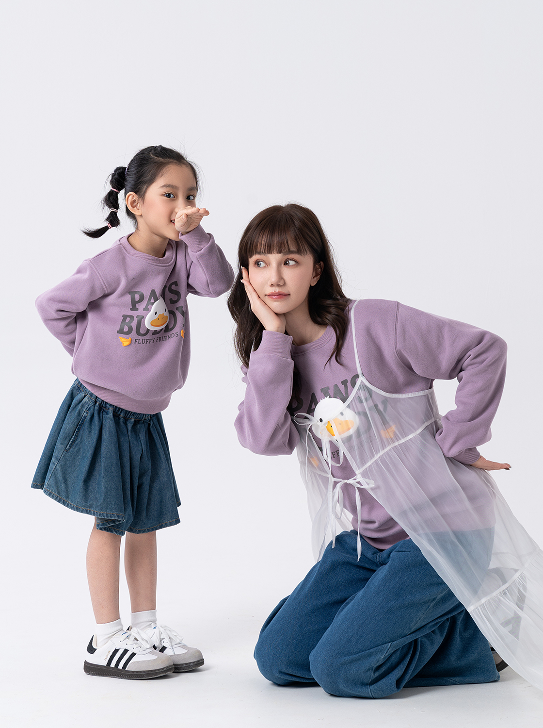 【2件折100】萌寵大頭發泡印花大學TEE