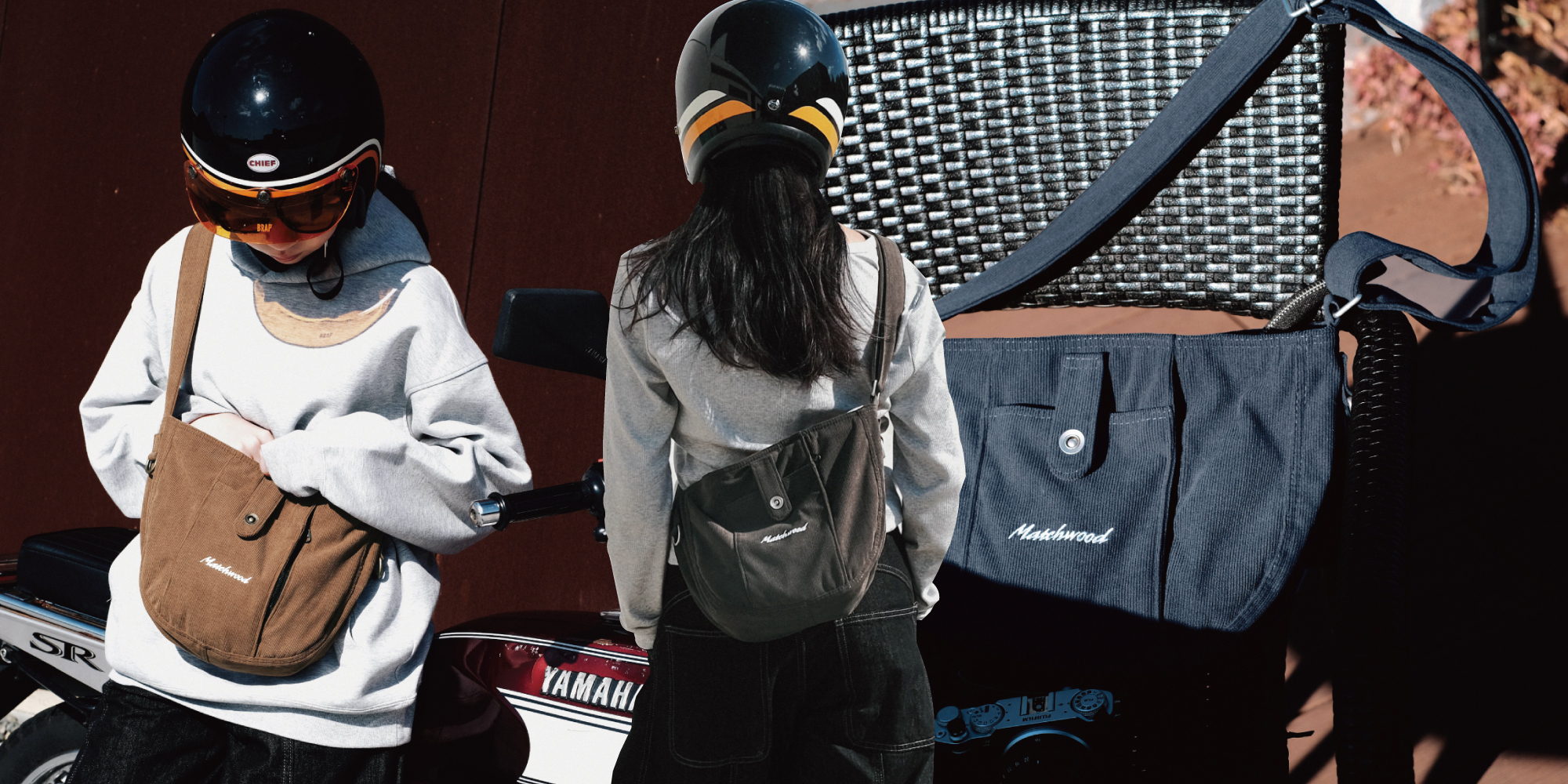 alt="小巧斜背包款，適合外出與旅遊攜帶"