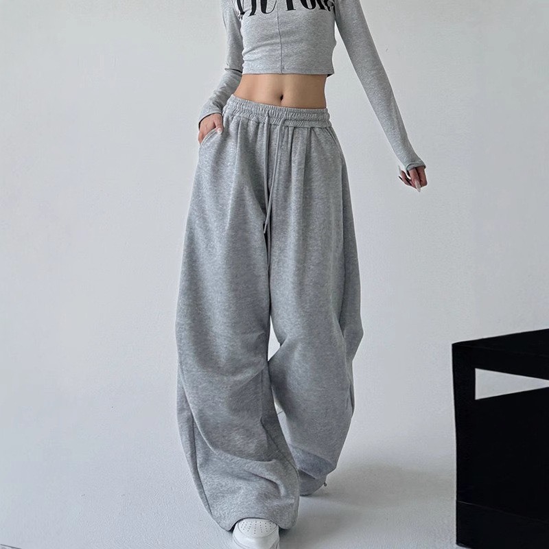 【現貨】VIVID 寬鬆 闊腿 運動休閒 棉褲 長褲