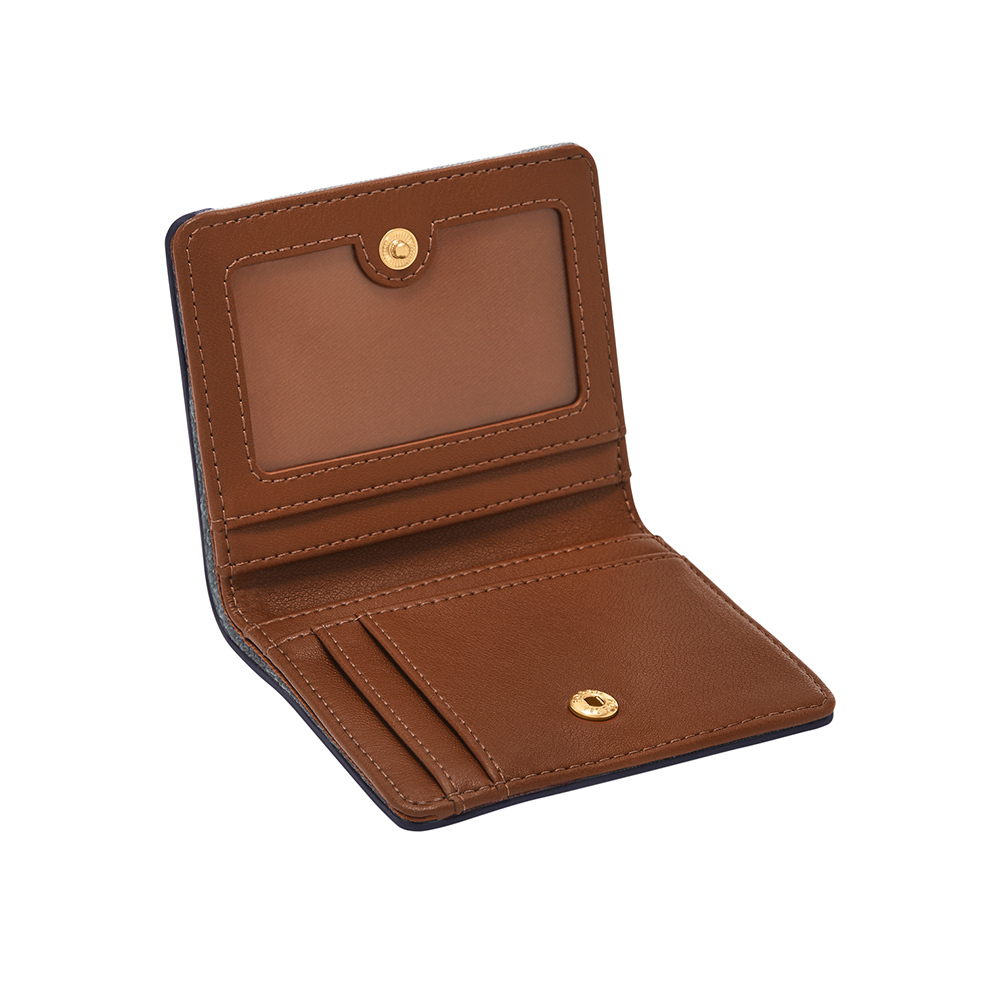 Logan 真皮RFID防盜短夾-藍色 SL7829450