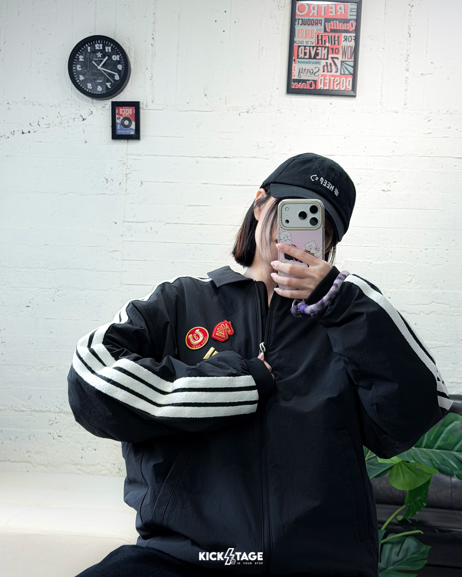 男款 ADIDAS NYR 3S WV JKT 黑色 CNY 馬年 新年 防潑水 抓絨 徽章 寬鬆 外套【KE4057】ADLP