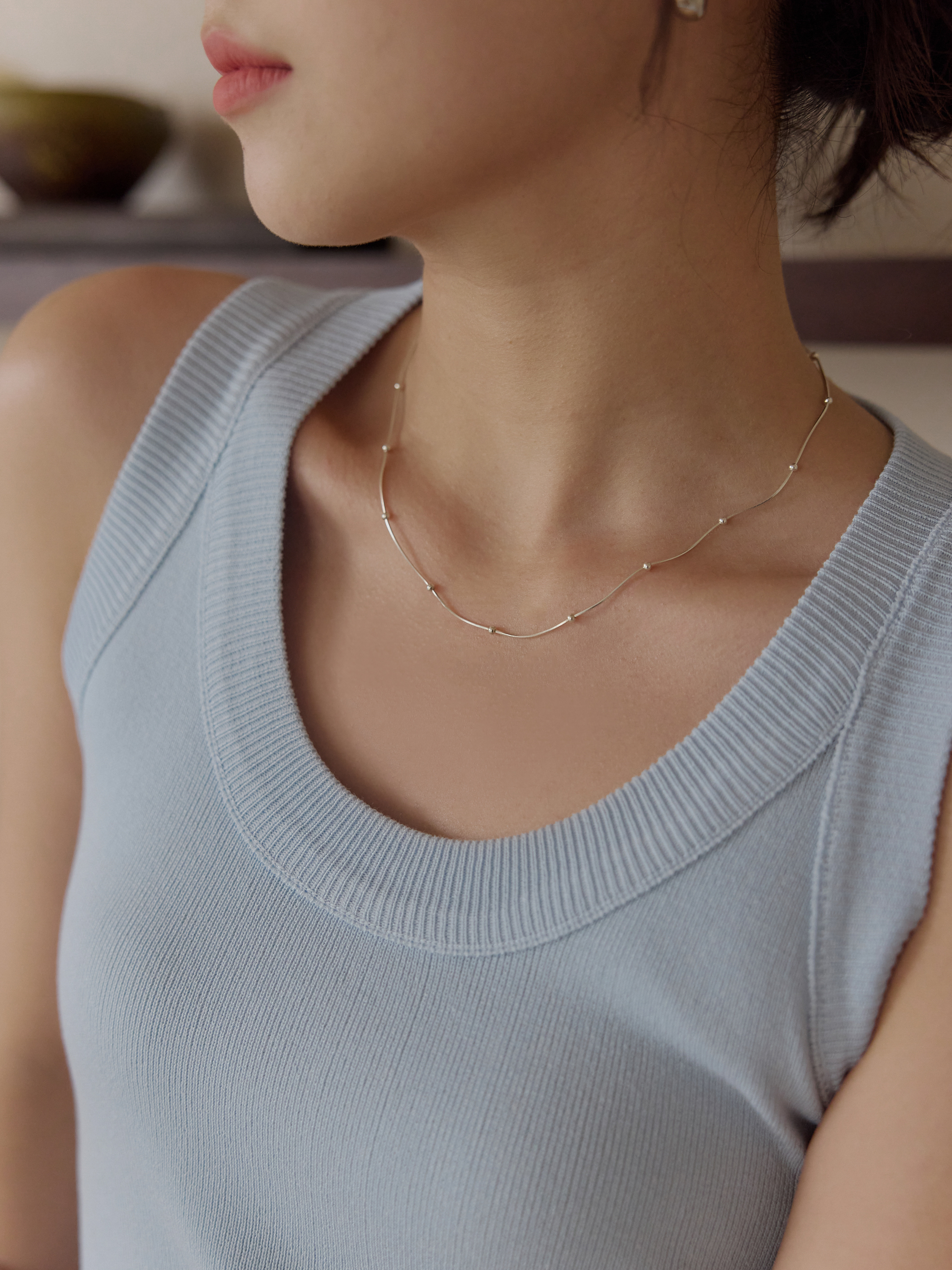 氣質小節點鎖骨項鍊