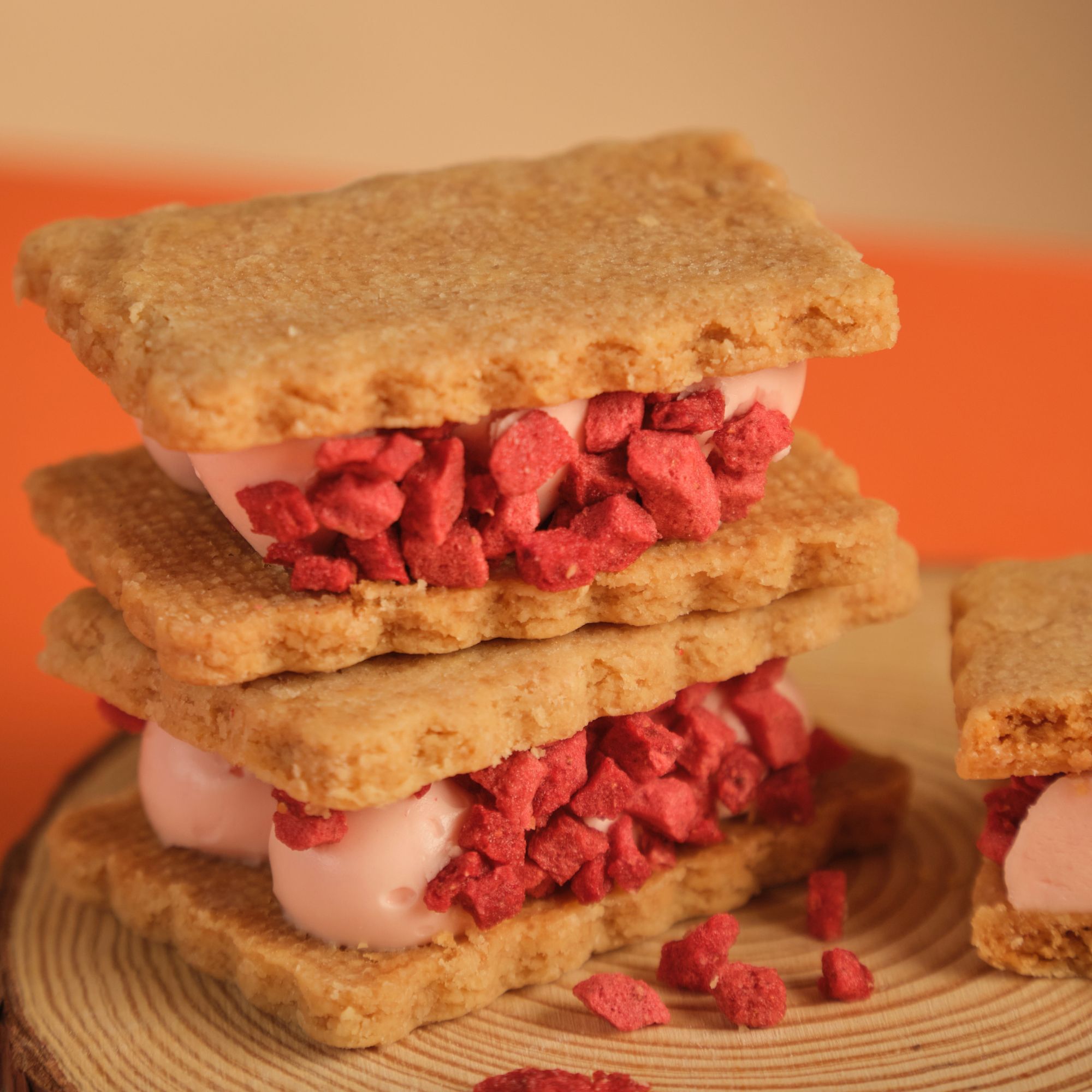 Double Strawberry Cookie Sandwich