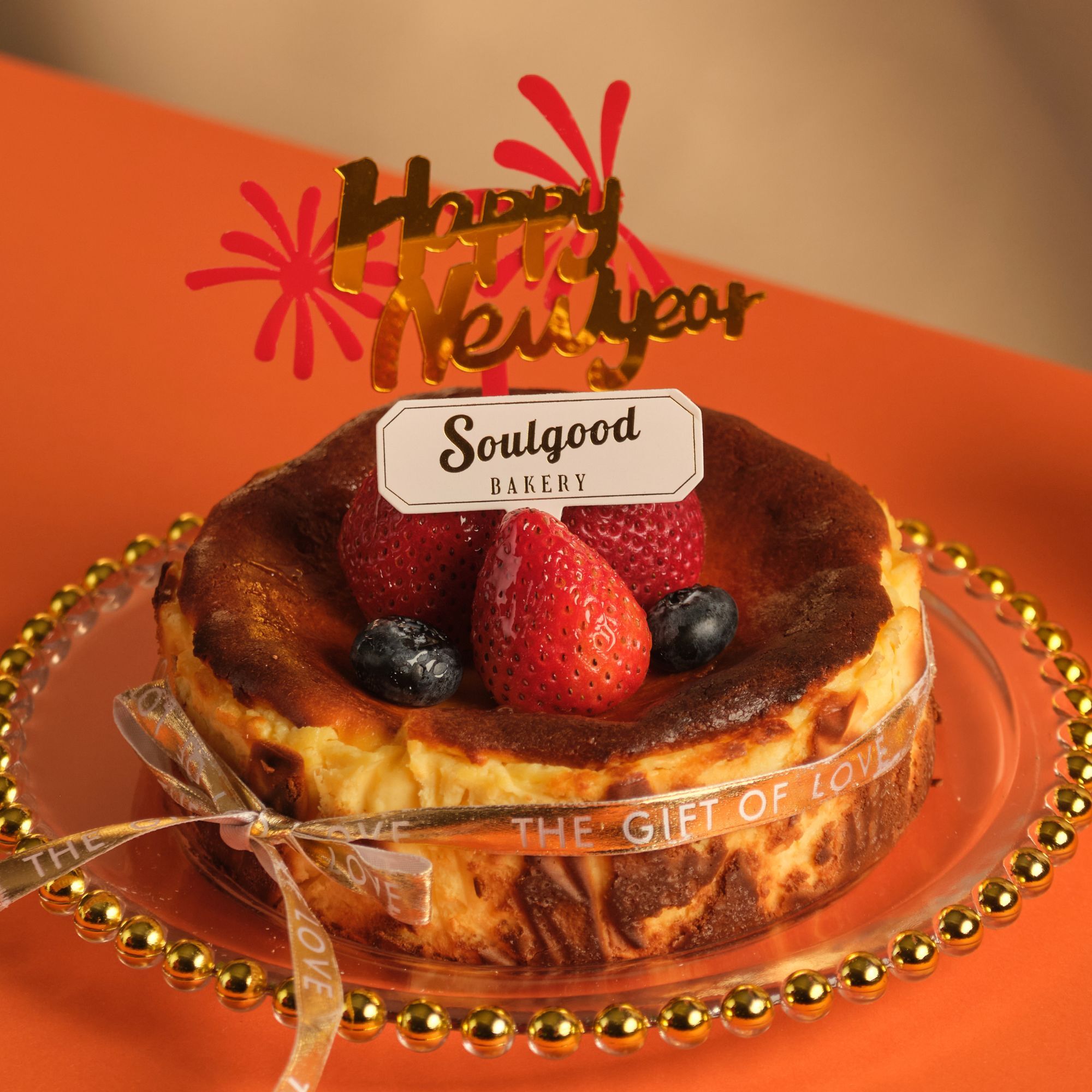 Berry New Year Basque Burnt Cheesecake