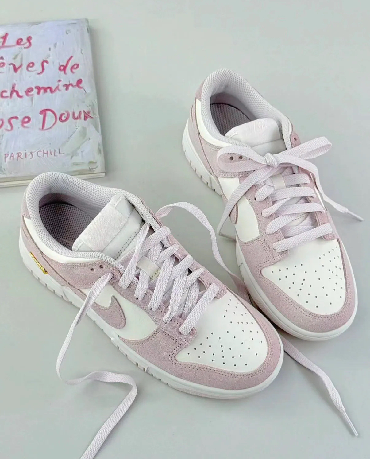 Nike Dunk Low 櫻花粉小金勾 白粉色 麂皮 小勾 女款 IO4244-100/預購