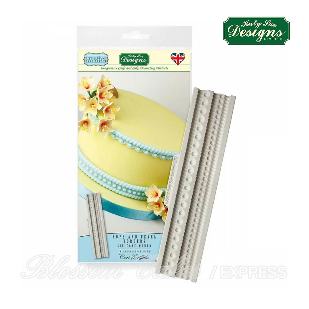 Katy Sue Rope and Pearl Borders - Silicone Mould