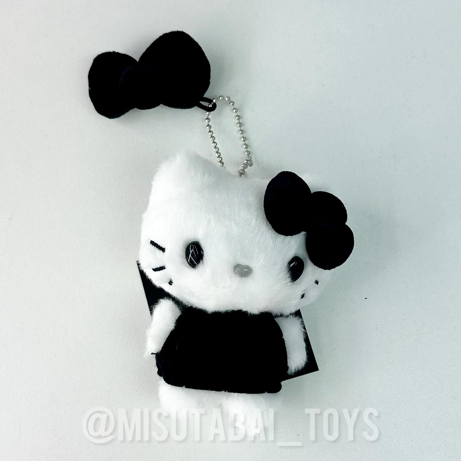 HELLO KITTY 毛公仔鑰匙扣 (Hello Kitty 懷舊絎縫系列) 黑色