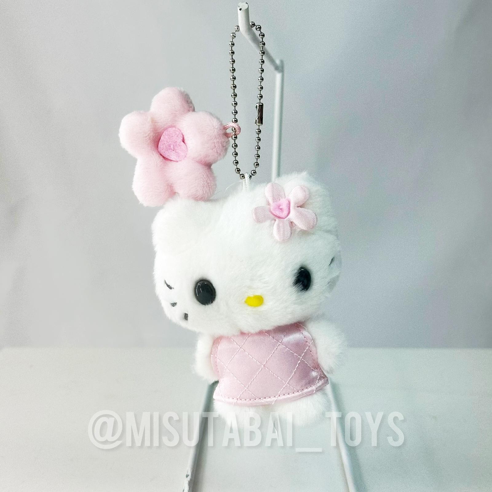 HELLO KITTY 毛公仔鑰匙扣 (Hello Kitty 懷舊絎縫系列) 粉紅色