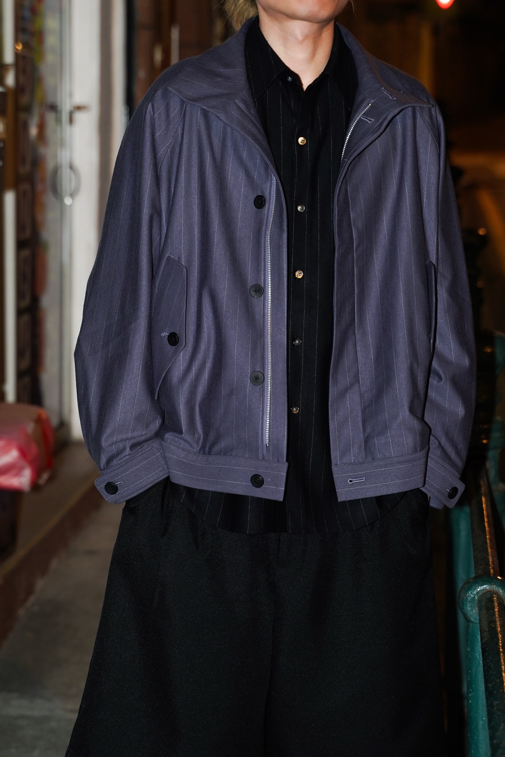 KANEMASA PHIL.｜36G WOOL STRIP BLOUSON